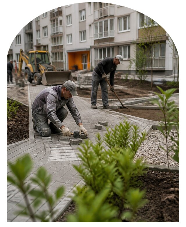 Благоустройство двора многоквартирного дома в Краснотурьинске