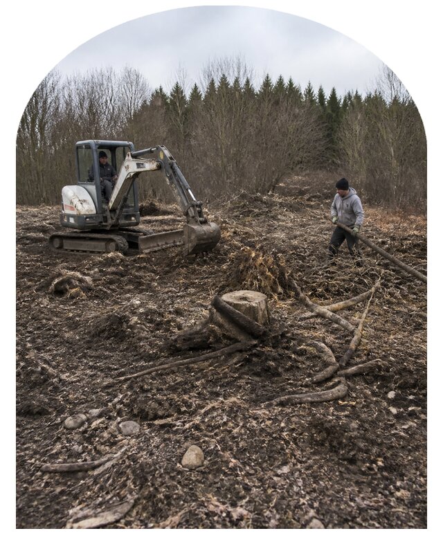 Расчистка участка под строительство под ключ в Краснотурьинске